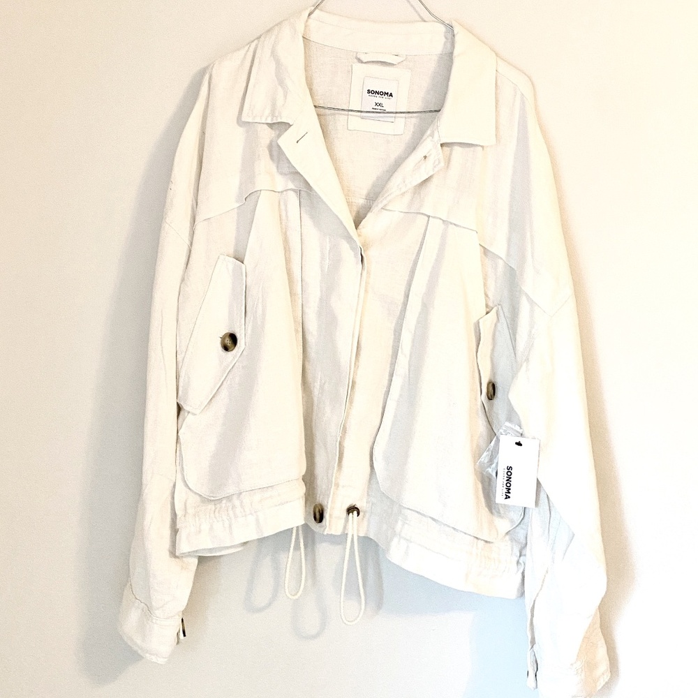 Sonoma Goods For Life® Linen-Blend Utility Jacket Size XXL